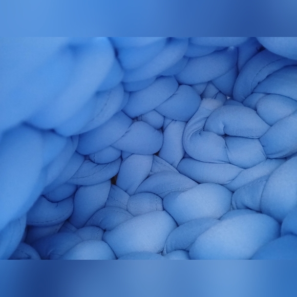 Chunky Knit Blue Handbag - Picture 8 of 8